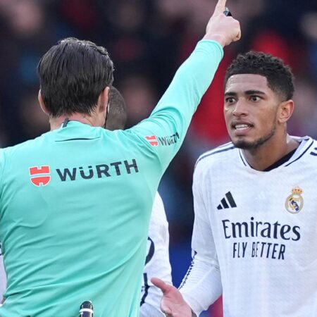 Джуд Беллингем дисквалифицирован на два матча за оскорбление судьи