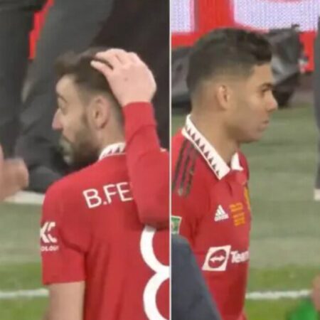 Каземиро и Зиркзея восхваляют за гениальную роль в великолепном штрафном ударе Бруну Фернандеша в матче против «Арсенала»