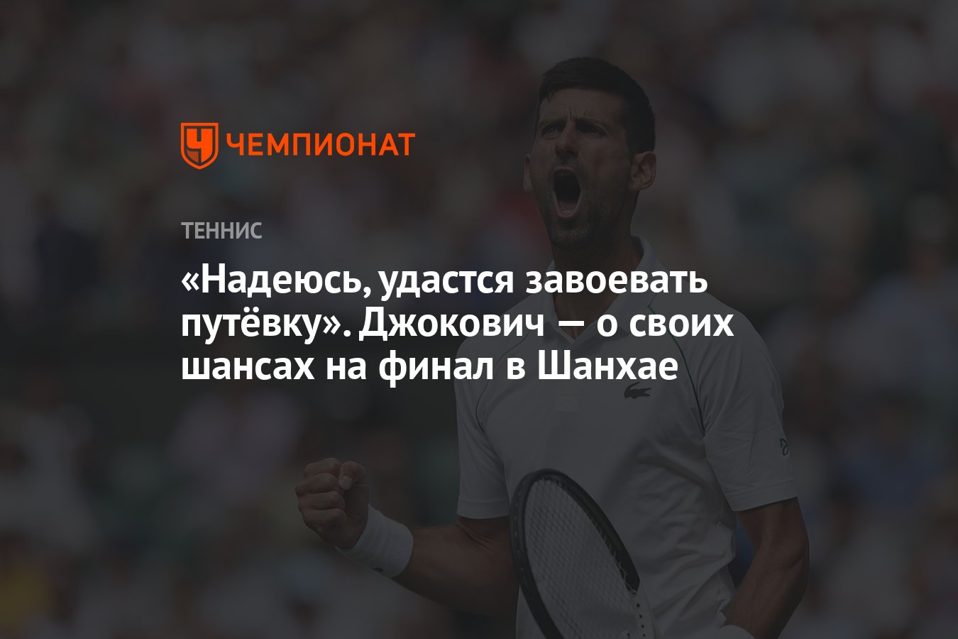 Preview Джокович о преодолении трудностей и победе над Ганфманном в Шанхае